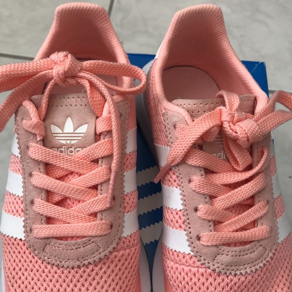 Adidas Originals Flashrunner Womens Trainers Lace Up Shoes Peach - Picture 4 of 8